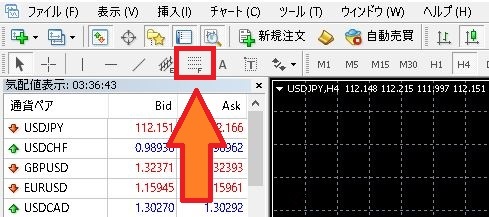 フィボナッチライン引き方